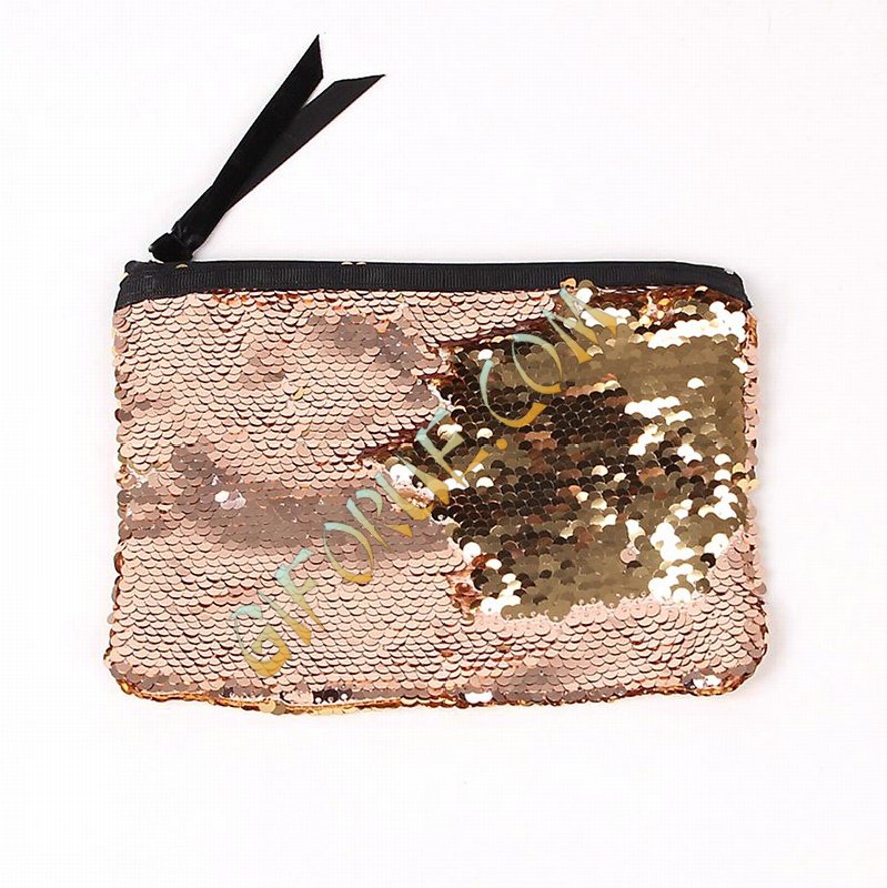 Sequin Clutch Wholesale Price Gold Rose Gold - Click Image to Close