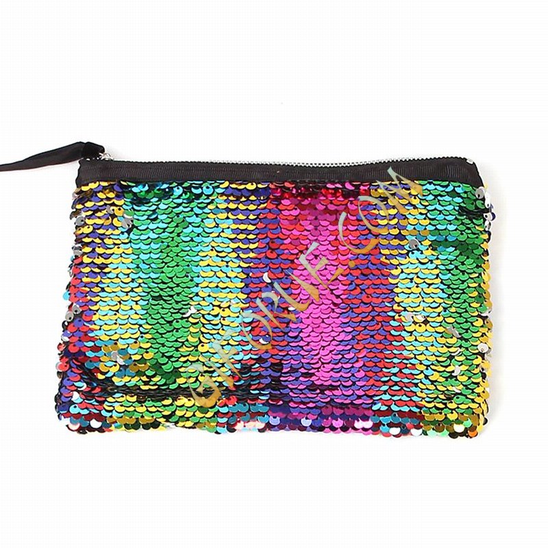 Best Sequin Makeup Pouch Lots For Resale Rainbow - Click Image to Close