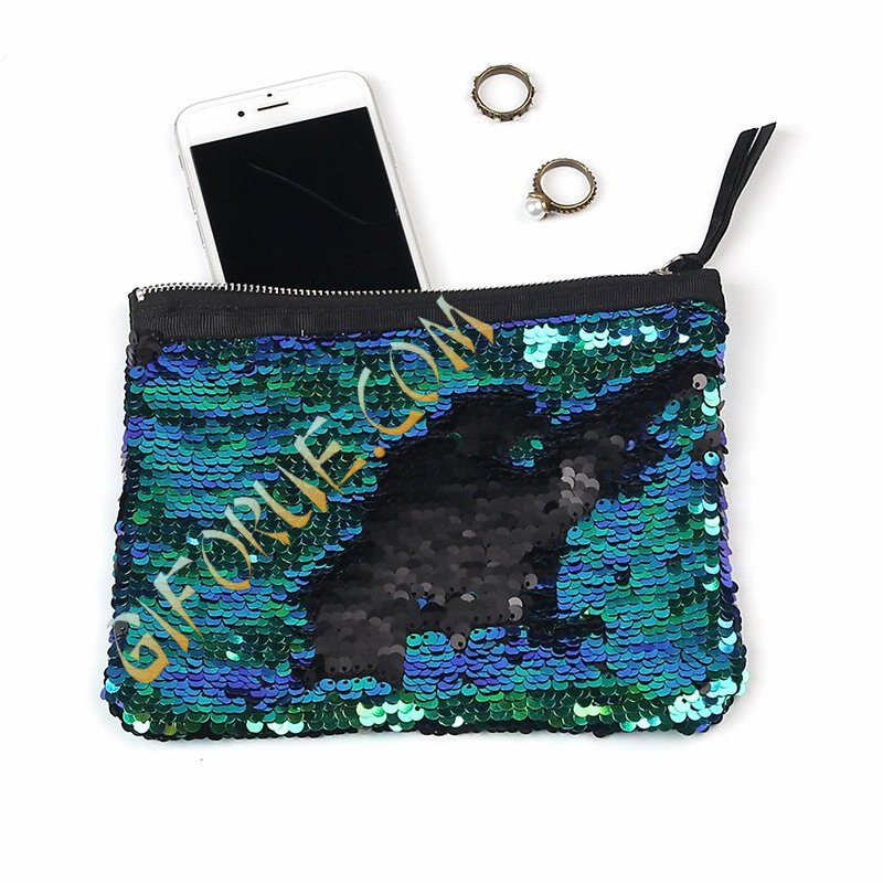 Brand New Sequin Party Pouch Black Gradient Color - Click Image to Close