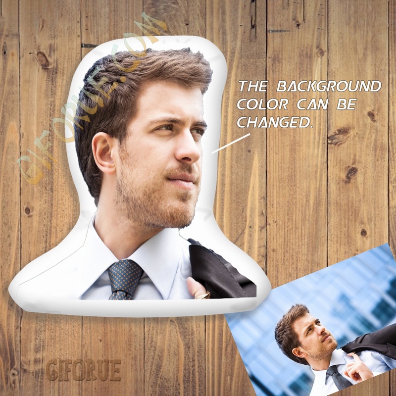 Personalized Human Shapped My Face Pillow Photo Gift - Click Image to Close