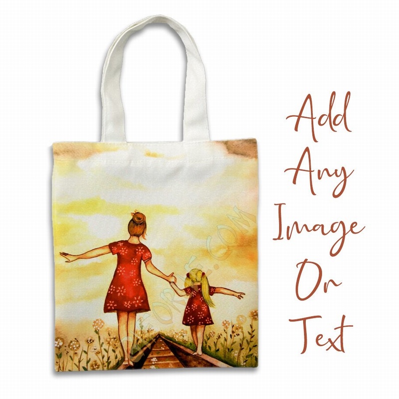 Canvas Shopping Bags Custom Cheap Image Gift For Daughter - Click Image to Close