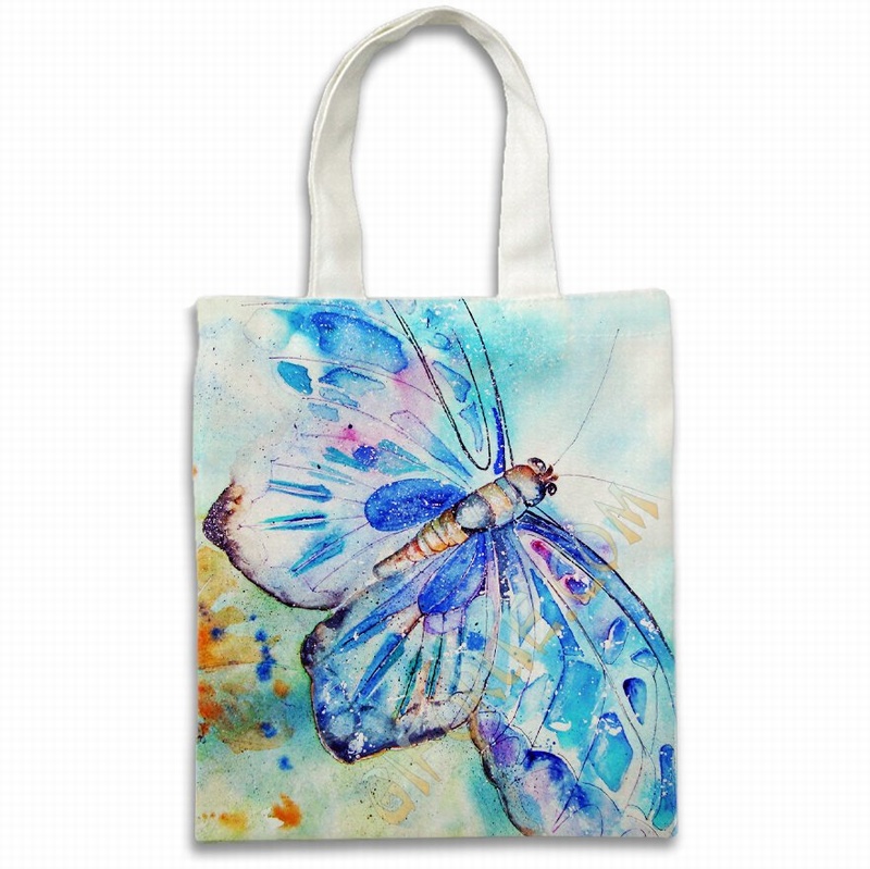 Coolest Image Cotton Reusable Bags Custom Gift Watercolor Painting - Click Image to Close