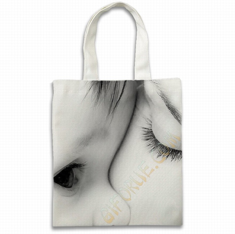 Fashionable Photo Large Canvas Tote Bag Custom Mother Gift - Click Image to Close