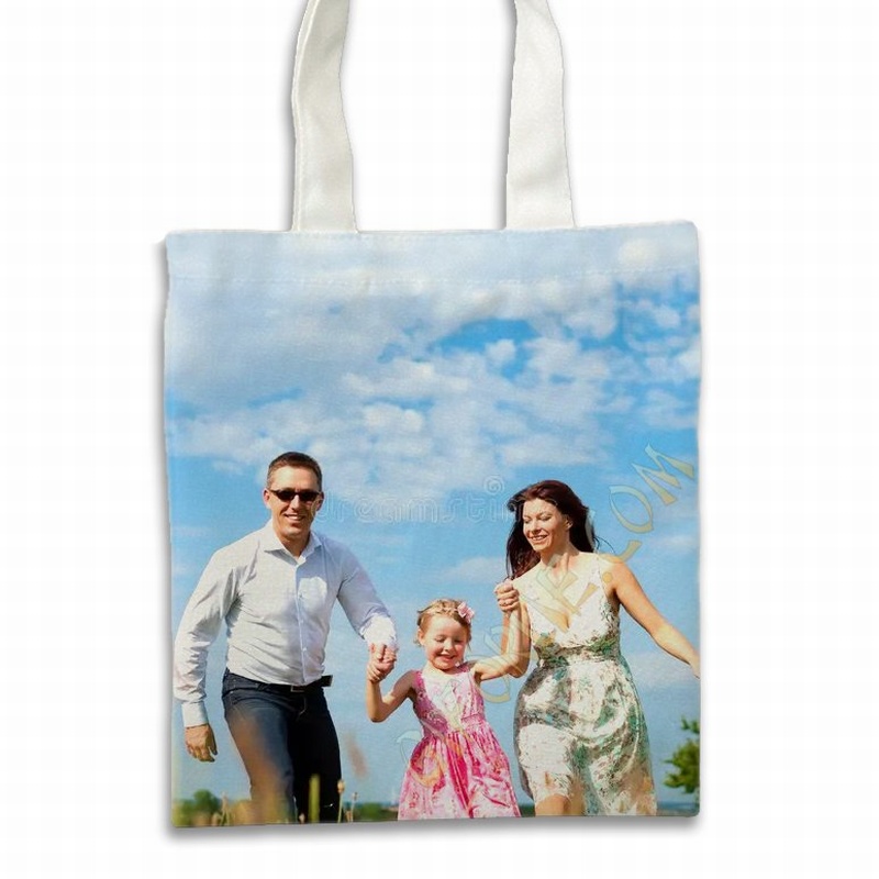 Fashionable Photo Large Canvas Tote Bag Custom Mother Gift - Click Image to Close