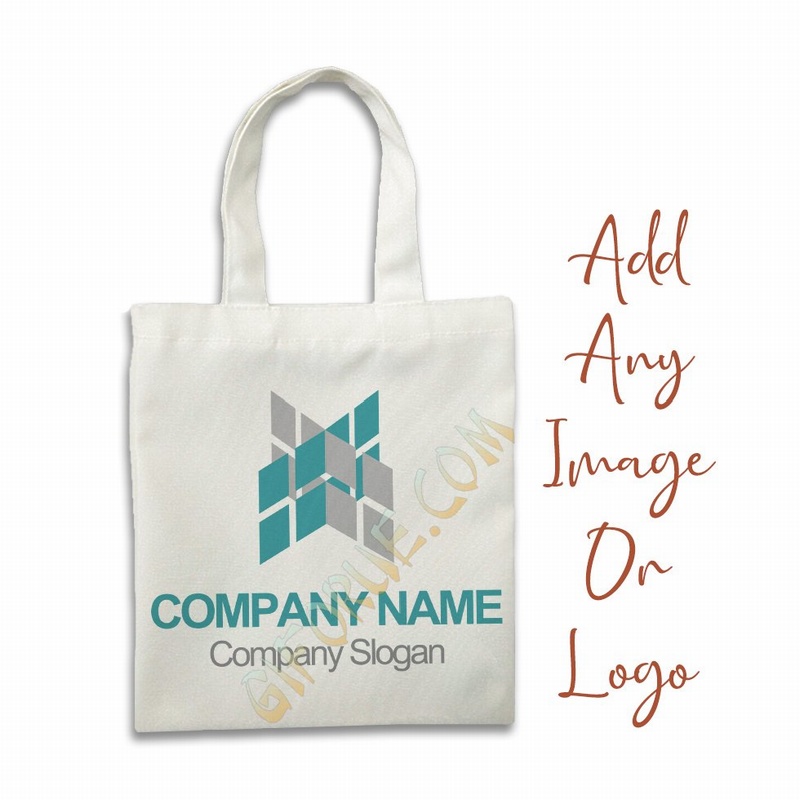 Unusual Shopping Tote Bag Add Your Own Company Logo Slogan - Click Image to Close