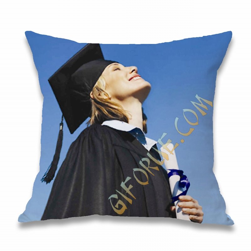 Cotton Cushion Cover Custom Cheap Image Gift For Graduation - Click Image to Close