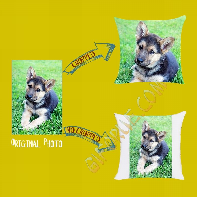 Customizable Image Large Cotton Fabric Pillow Photo Text Gift - Click Image to Close
