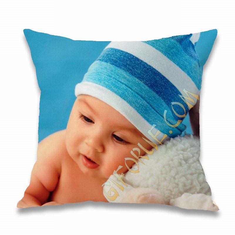 Customized Photo Cotton Pillow Uncommon Baby Gift - Click Image to Close