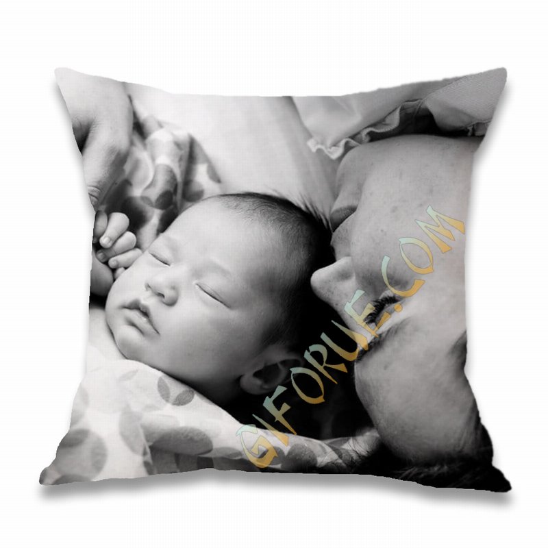 Customized Photo Cotton Pillow Uncommon Baby Gift - Click Image to Close