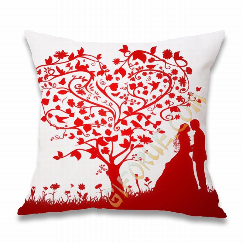 Pop Photo Wedding Gift Personalized Cotton Fabric Pillow Cover - Click Image to Close
