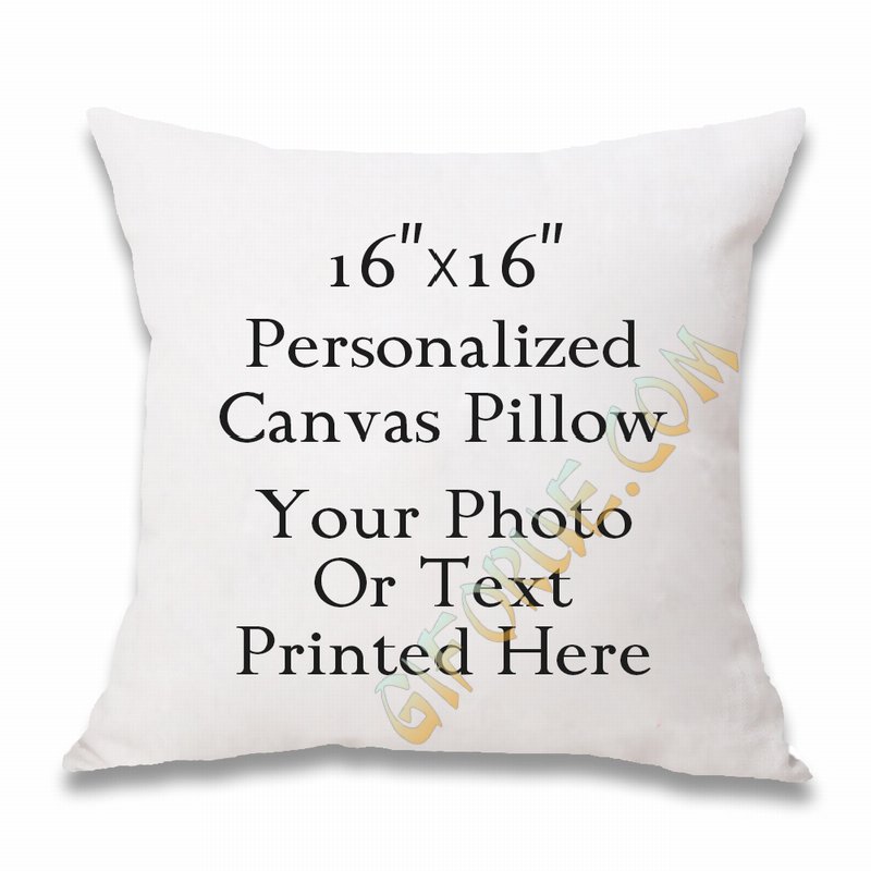Perfect Photo Gift Custom Cotton Decor Pillow Cover 16x16 In - Click Image to Close