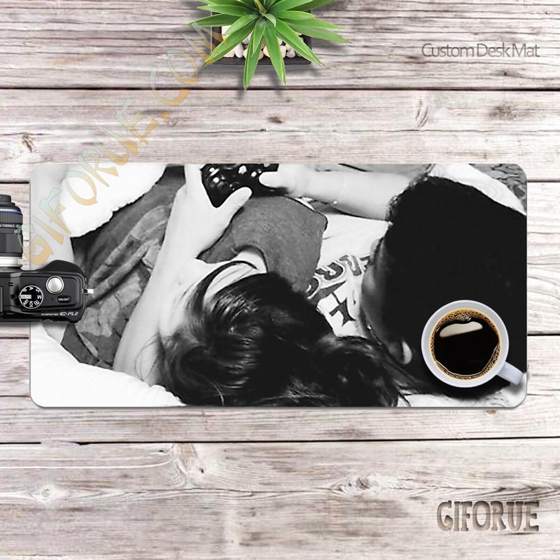 Custom Girlfriend Photo Non-Slip Desk Mat Fashion Gift - Click Image to Close