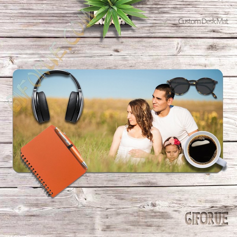 Perfect Family Photo Gift Add Your Own Photo Laptop Leather Pad - Click Image to Close