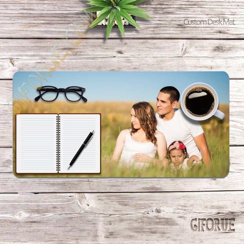 Perfect Family Photo Gift Add Your Own Photo Laptop Leather Pad - Click Image to Close