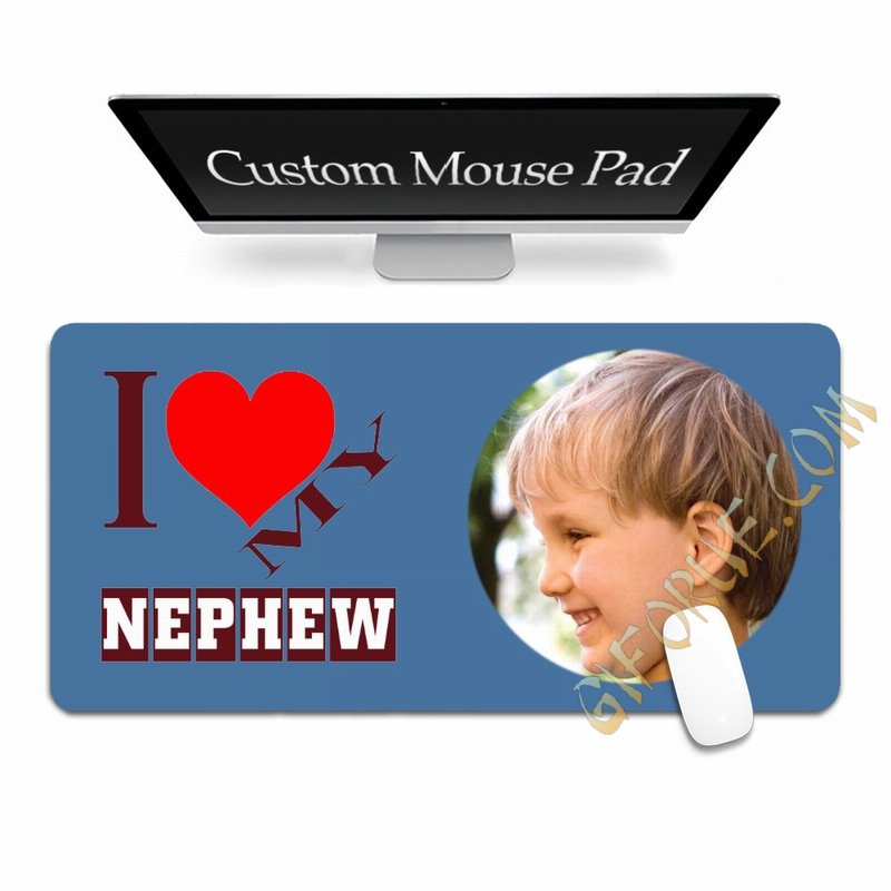 Custom Large Mouse Mat Personalized Photo Gift For Nephew - Click Image to Close