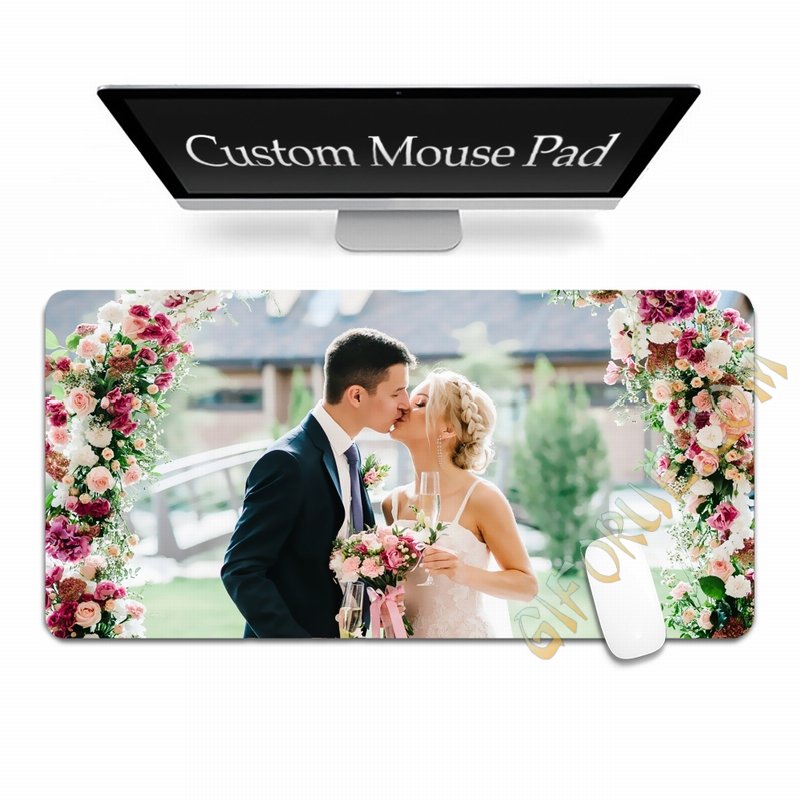 Personalized Extended Mouse Pad Amazing Custom Wedding Gift - Click Image to Close