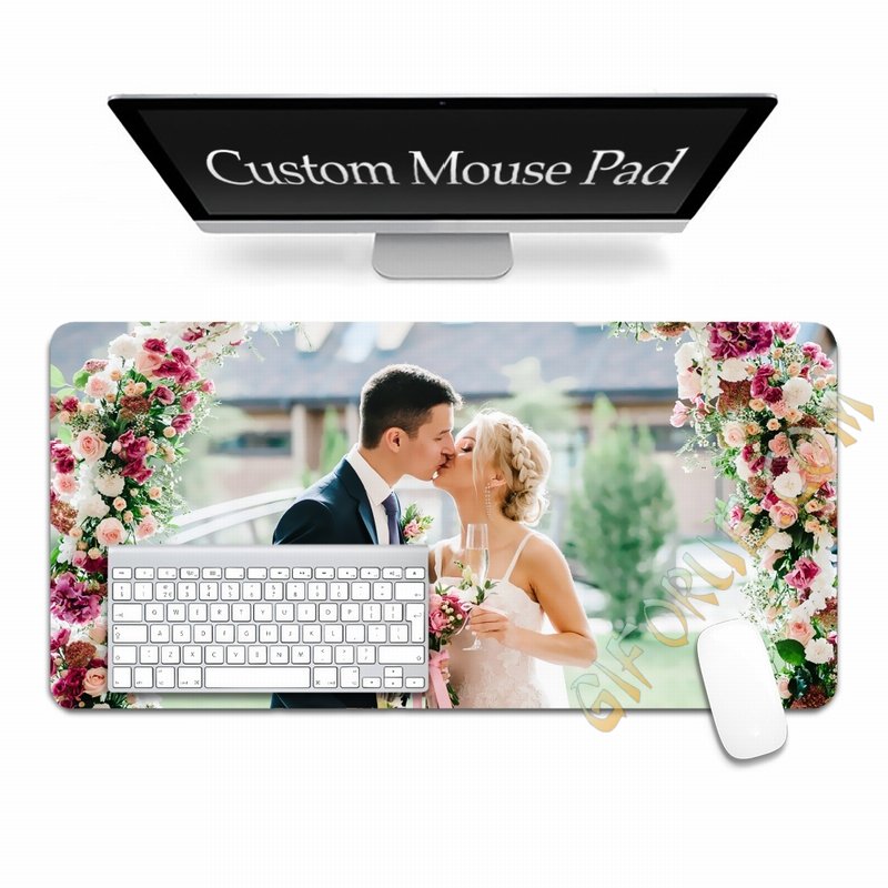 Personalized Extended Mouse Pad Amazing Custom Wedding Gift - Click Image to Close