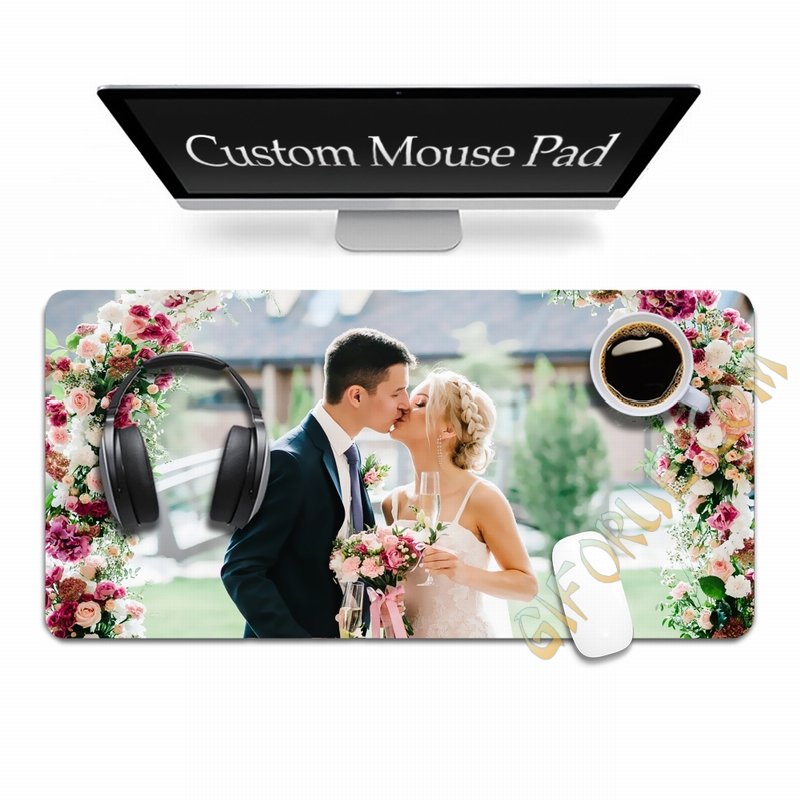 Personalized Extended Mouse Pad Amazing Custom Wedding Gift - Click Image to Close