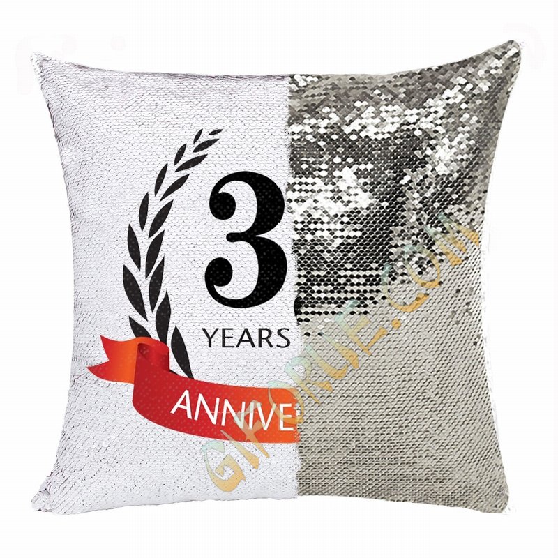 Popular Personalized Photo Sequin Magic Pillow Anniversary Gift - Click Image to Close