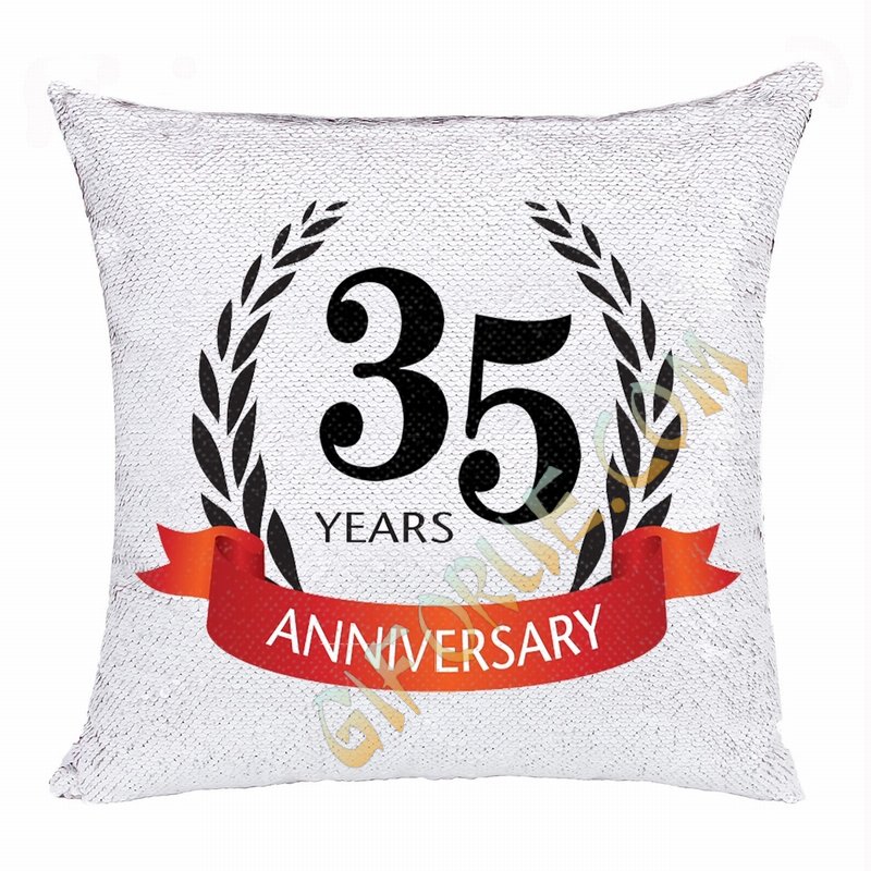 Popular Personalized Photo Sequin Magic Pillow Anniversary Gift - Click Image to Close