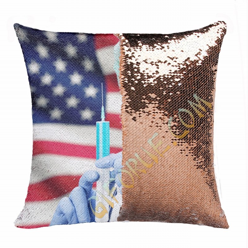 Attractive Doctor Gift Personalised Photo Magic Sequin Pillow - Click Image to Close