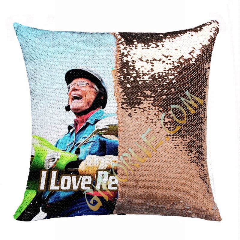 Best Retirement Gift Personalised Image Double Sided Sequin Pillow - Click Image to Close