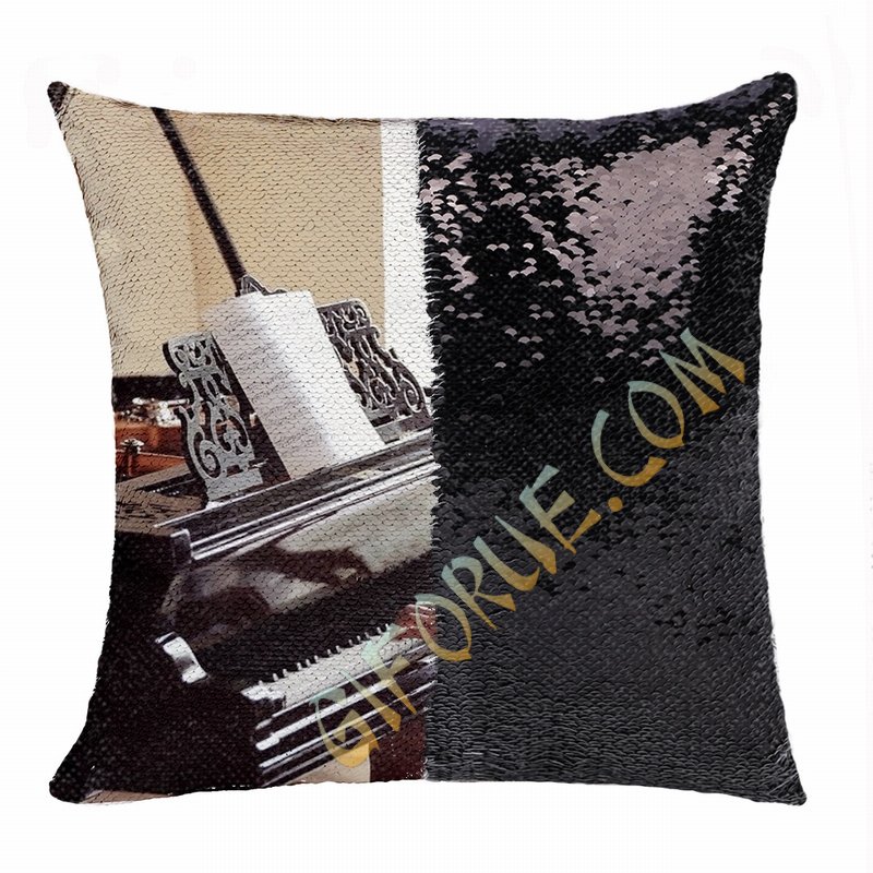 two sided sequin pillow
