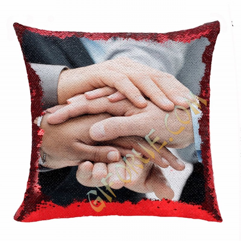 New Design Personalized Partner Gift Picture Flip Sequin Pillow - Click Image to Close