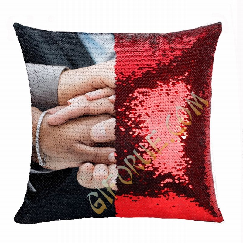 New Design Personalized Partner Gift Picture Flip Sequin Pillow - Click Image to Close