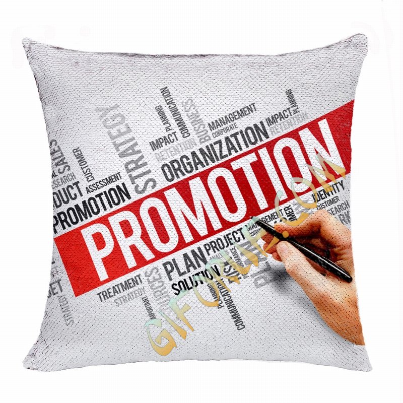 Promotional Company Gift Personalized Photo Sequin Cushion Cover - Click Image to Close