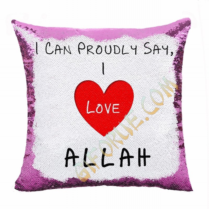 sequin letter pillow