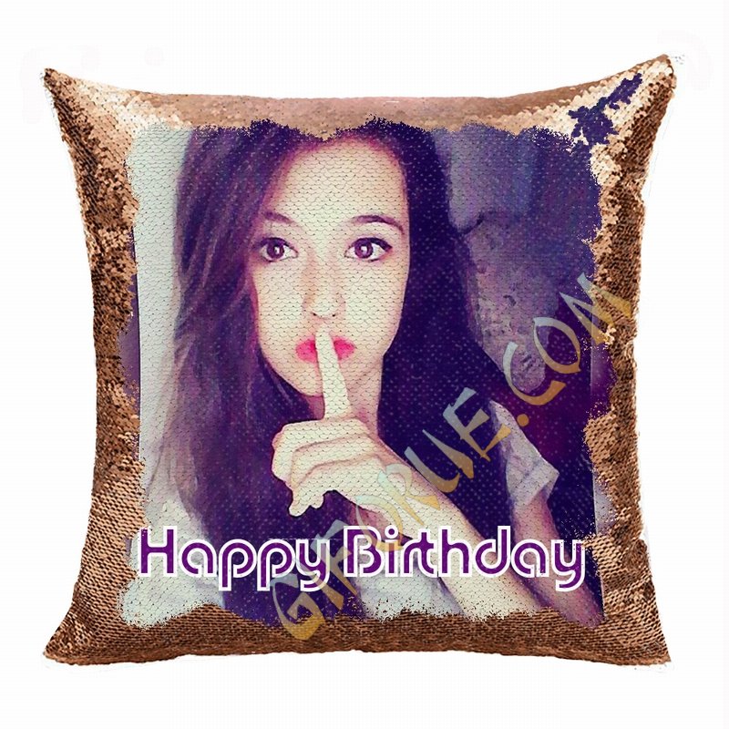 Wonderful Personalized Sequin Magic Pillow Birthday Gift - Click Image to Close