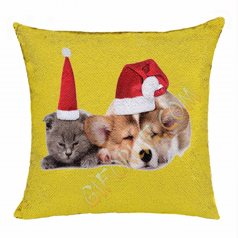 Christmas Cheap Custom Made Pet Photo Gift Magic Pillow - Click Image to Close
