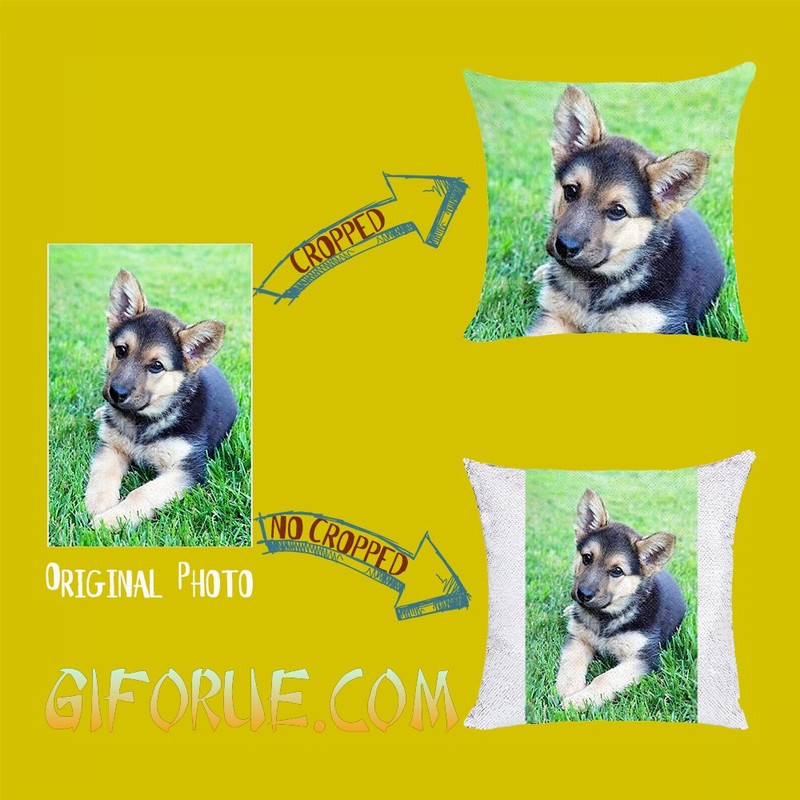 Personalized Gift Two Images Magic Pillow Cover - Click Image to Close