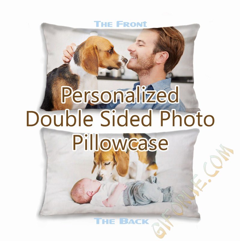 Personalized Double sided Photo Pillow With Insert Durable Cotton - Click Image to Close