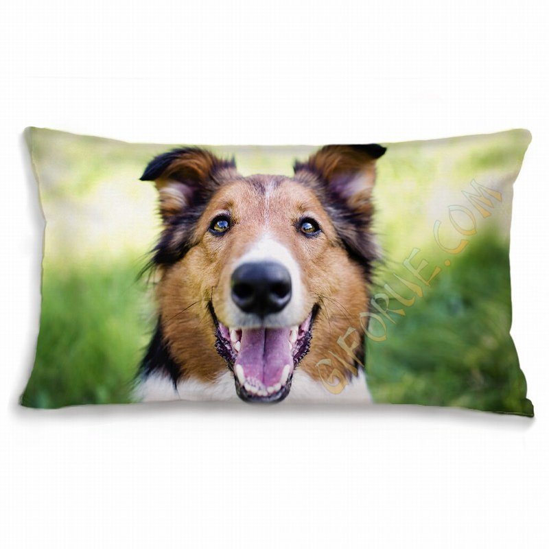 Oblong Lumbar Pillow Custom Image Breathable Cotton - Click Image to Close