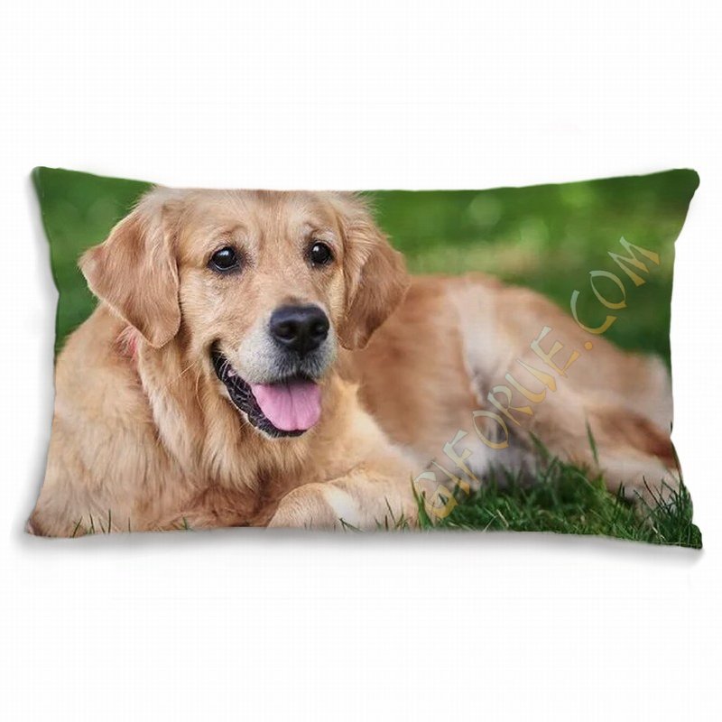 Oblong Lumbar Pillow Custom Image Breathable Cotton - Click Image to Close