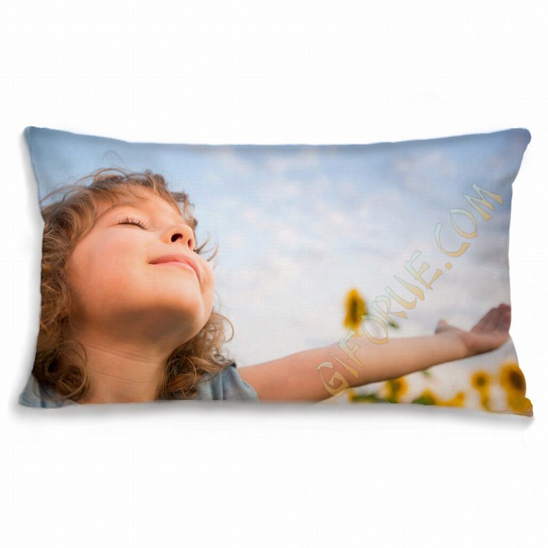 Rectangular Bed Pillow Personalized Picture Soft Cotton - Click Image to Close