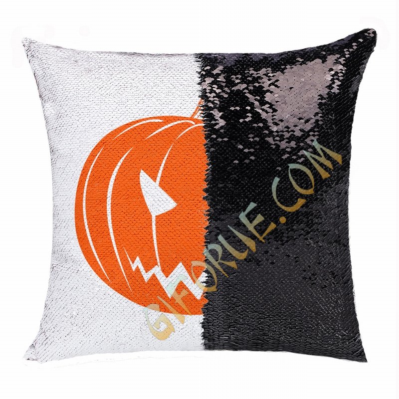 Personalized Halloween Gift Unusual Present Flip Sequin Pillow - Click Image to Close