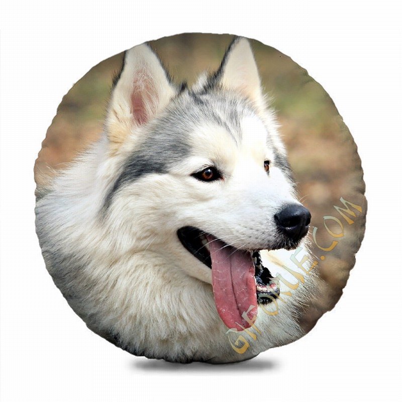 Attractive Pet Image Gift Custom Photo Round Decorative Pillow - Click Image to Close