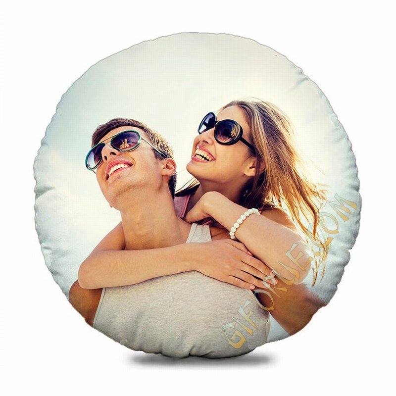 Personalised Special Lover Gift Circular Pillows With Photo - Click Image to Close