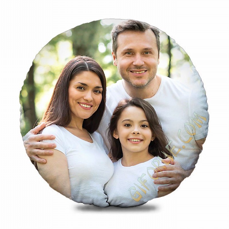 Personalised Special Lover Gift Circular Pillows With Photo - Click Image to Close