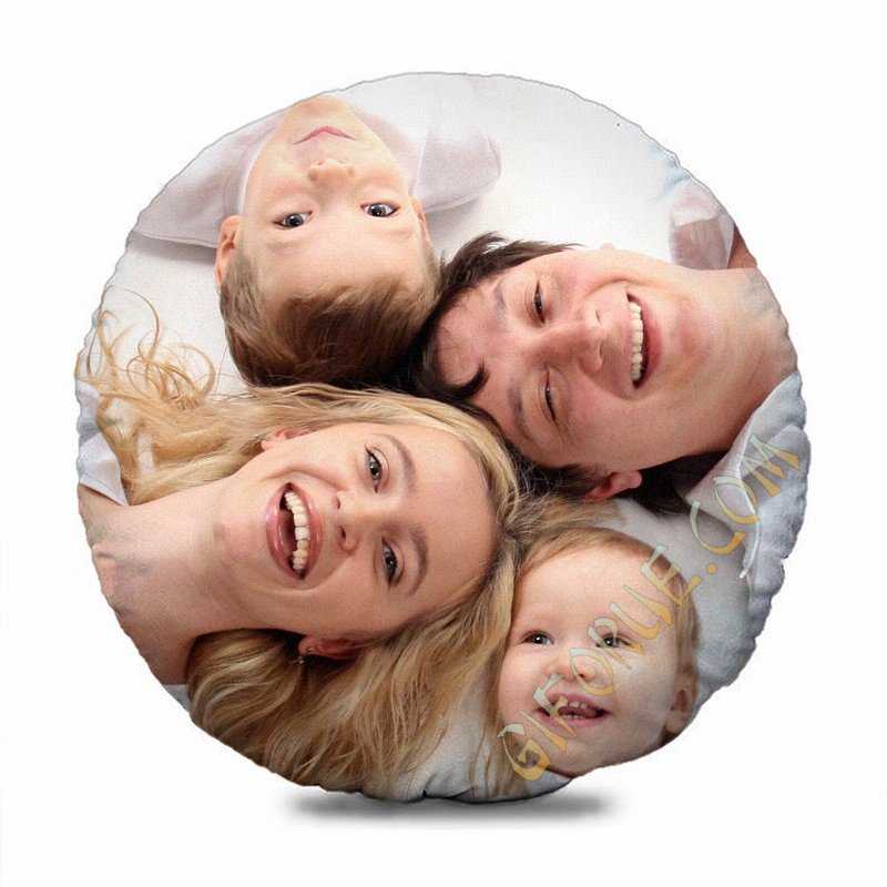 Personalized Best Family Celebration Gift Circle Bed Pillow - Click Image to Close