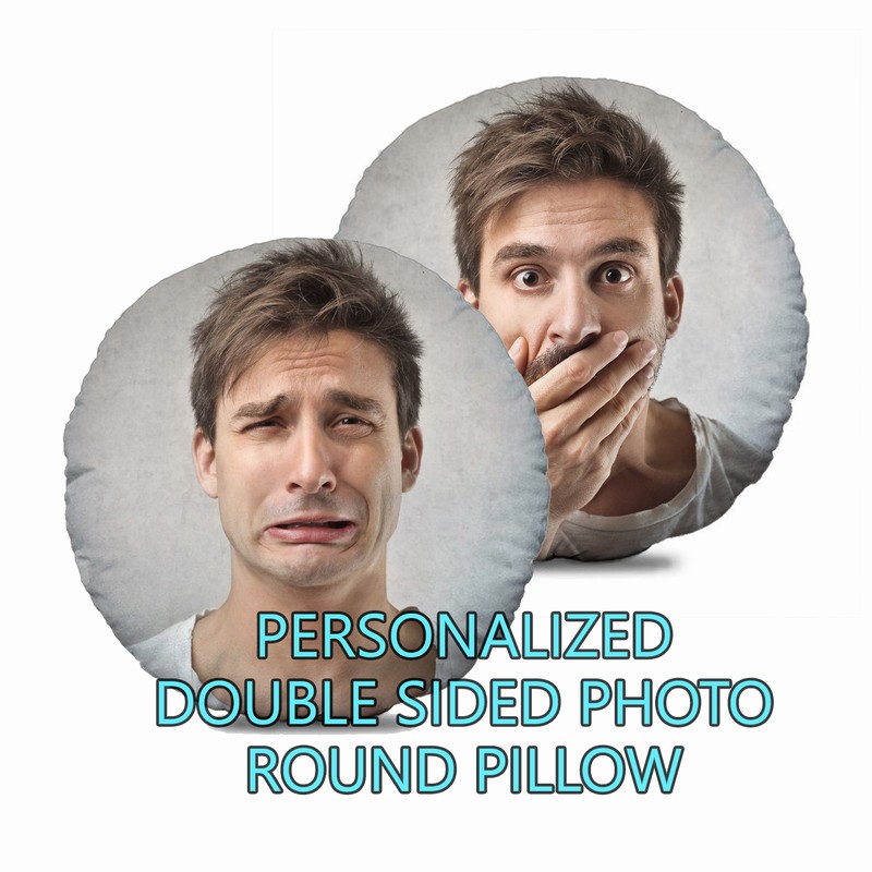 Personalized Incredible Photo Gift Double Sided Circular Pillows - Click Image to Close