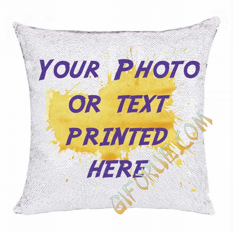 personalised magic sequin cushion