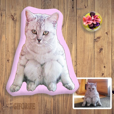 Custom Cat Body Shaped Pilow With Photo