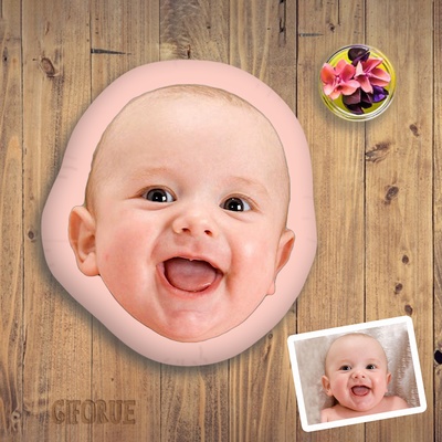 Personalized Shaped Pillow With Baby Face