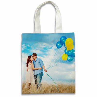 Double Sided Photo Canvas Tote Bags Custom Gift