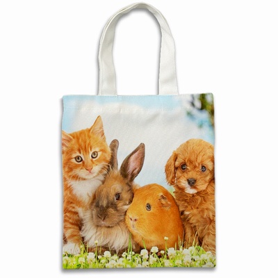 Double Sided Photo Canvas Tote Bags Custom Gift