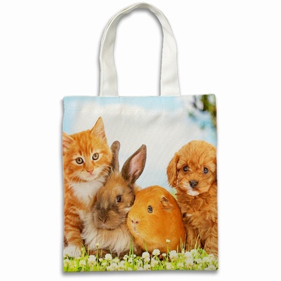 Double Sided Photo Canvas Tote Bags Custom Gift